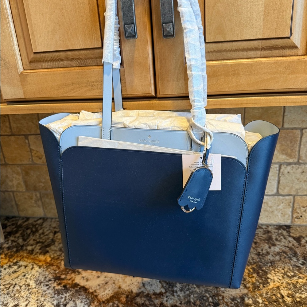 Kate Spade Dark Blue and Light Blue Tote Set - Picture 3 of 7